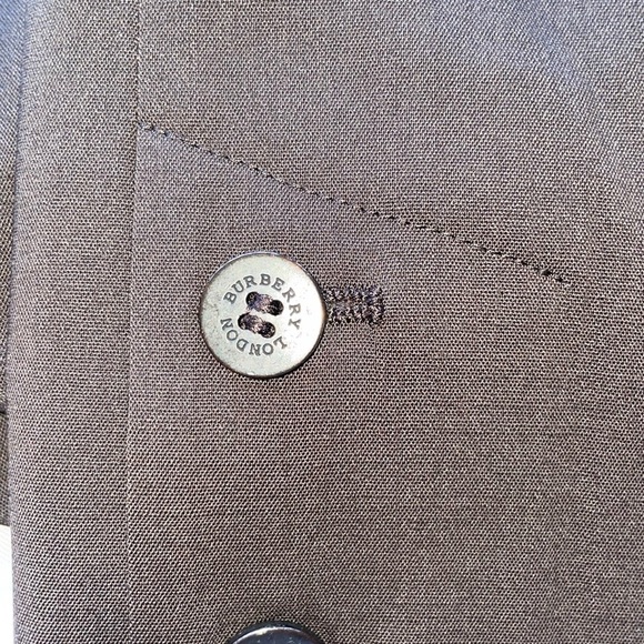 Burberry London Brown Straight Leg Tailored Trousers Wool Blend Buttoned Sz 6 - Picture 11 of 16